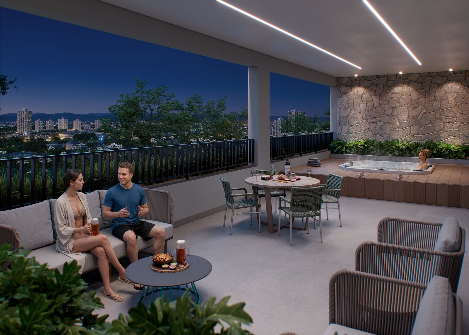Varanda do Acqua Grill com spa, FR. Atlant (imagem ilustrativa)