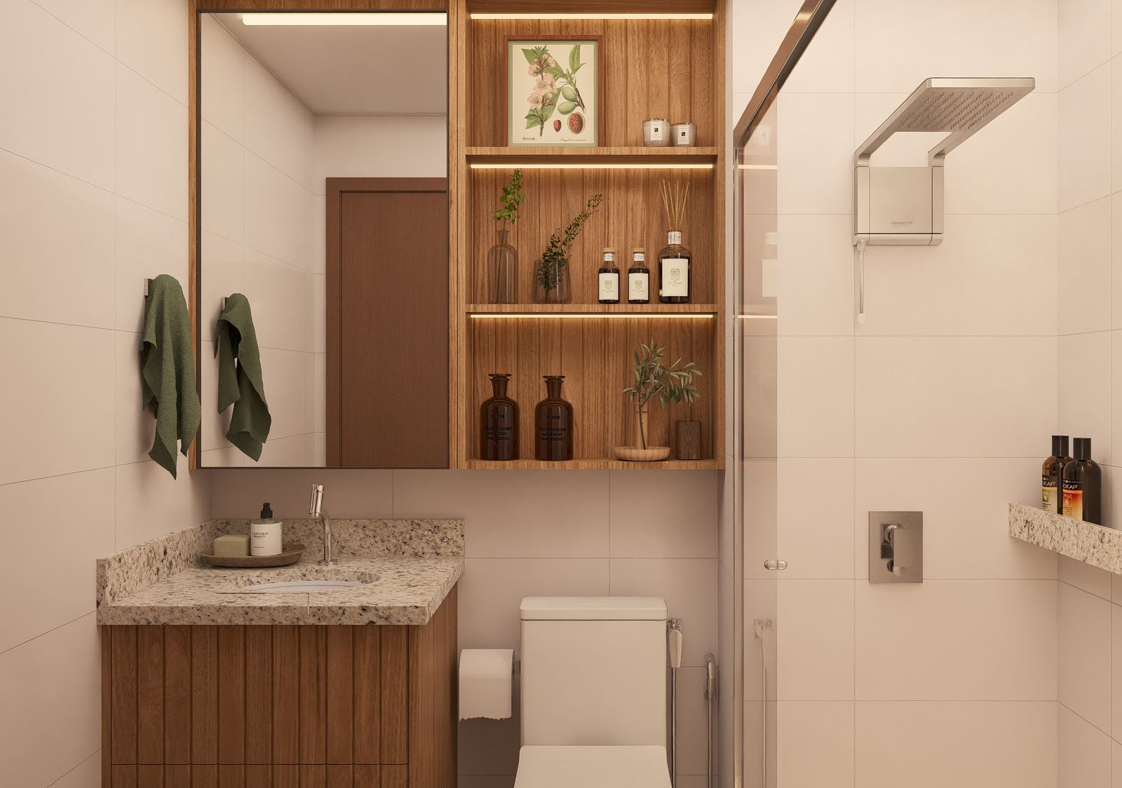Banheiro do decorado de 52 m², FR. Atlant (imagem ilustrativa)