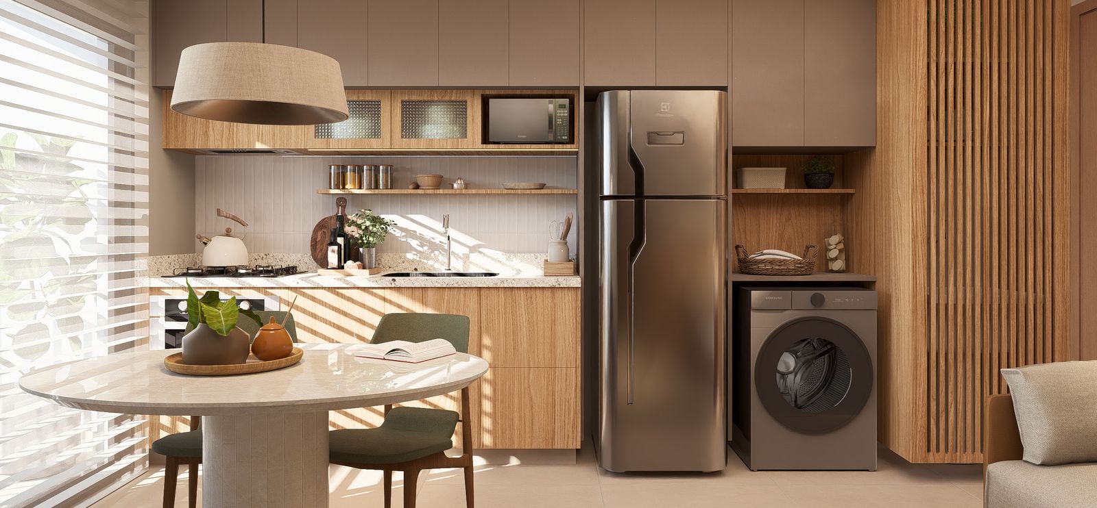 Cozinha do decorado de 52 m², FR. Atlant (imagem ilustrativa)