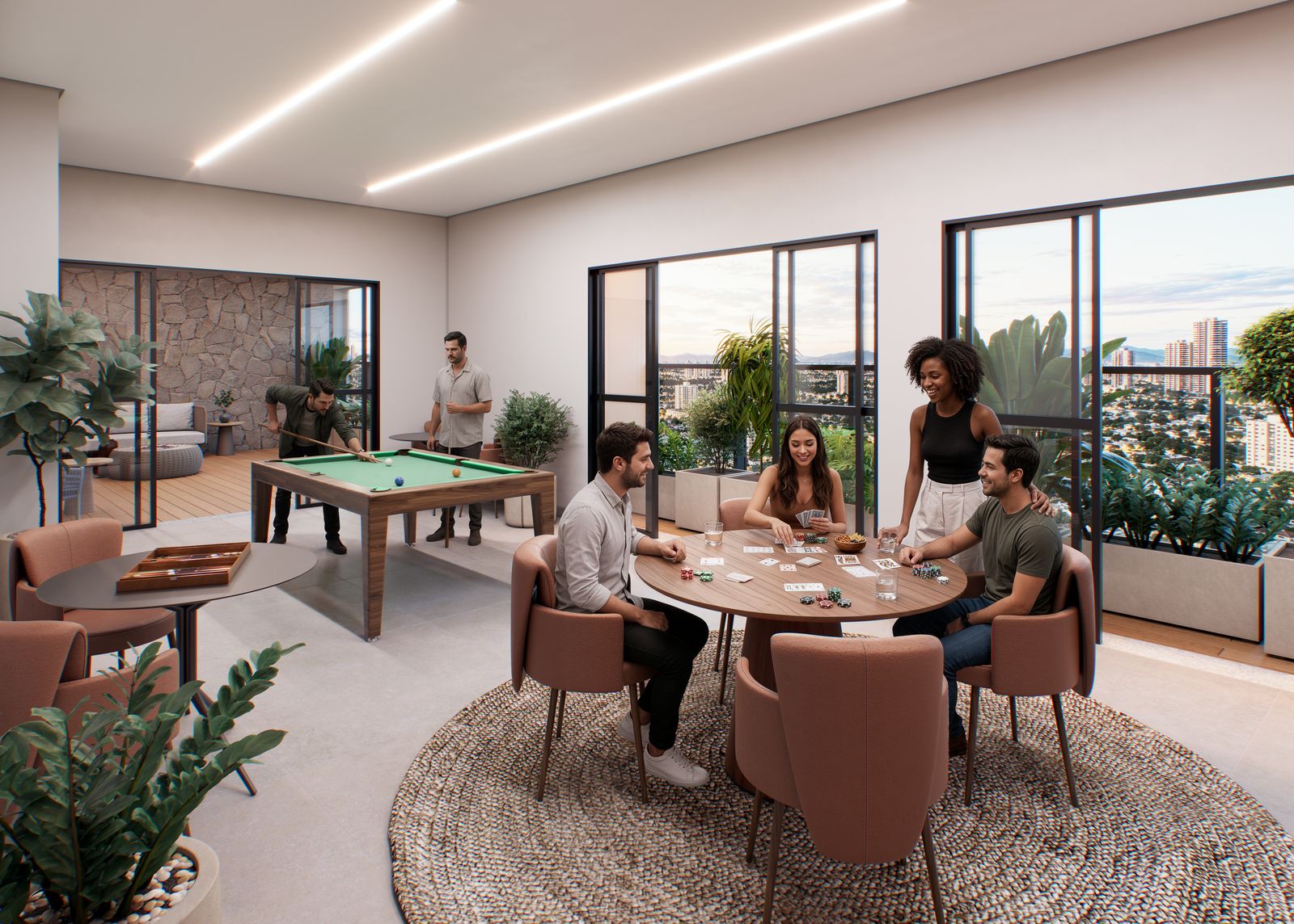 Sala de jogos Fun & Play do rooftop do FR. Atlant (imagem ilustrativa)